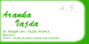aranka vajda business card